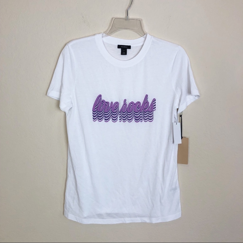 New Halogen Love Rocks Graphic Tee - Picture 3 of 11